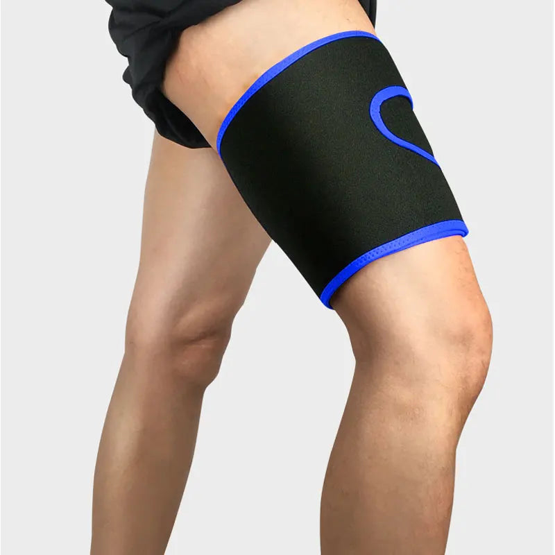 1Pcs Thigh Support Brace Adjustable Compression Thigh Sleeve with Non-Slip Nylon Button for Sore Hamstring, Groin & Quad Support