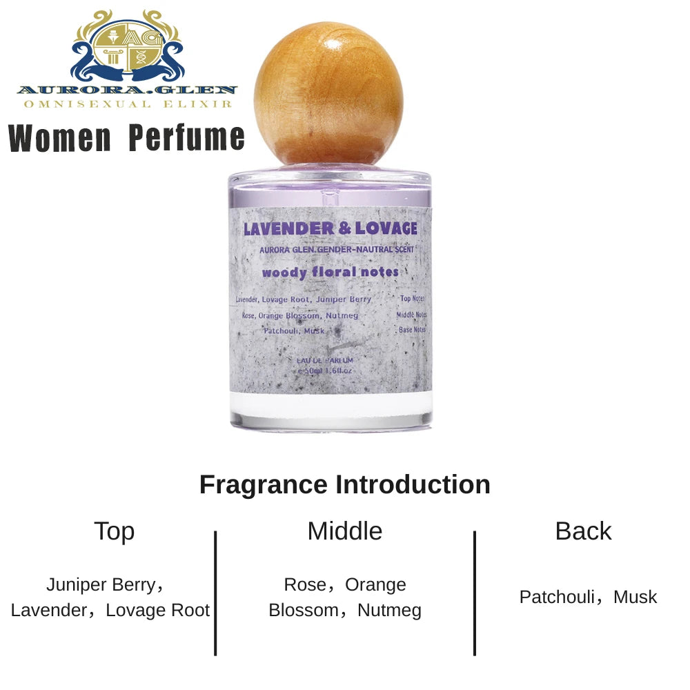 100% Original Perfume Brand Strong Fragrance Lasting Fragrance Men's Perfume Women, Floral Woody Tone 50ml Fresh and Natural
