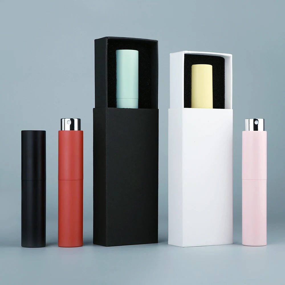 10/15/20pcs 10ml Perfume Bottle and Boxe Rotary Press Fine Mist Perfume Sprayers Reusable Perfume Gift Box Separate Bottles