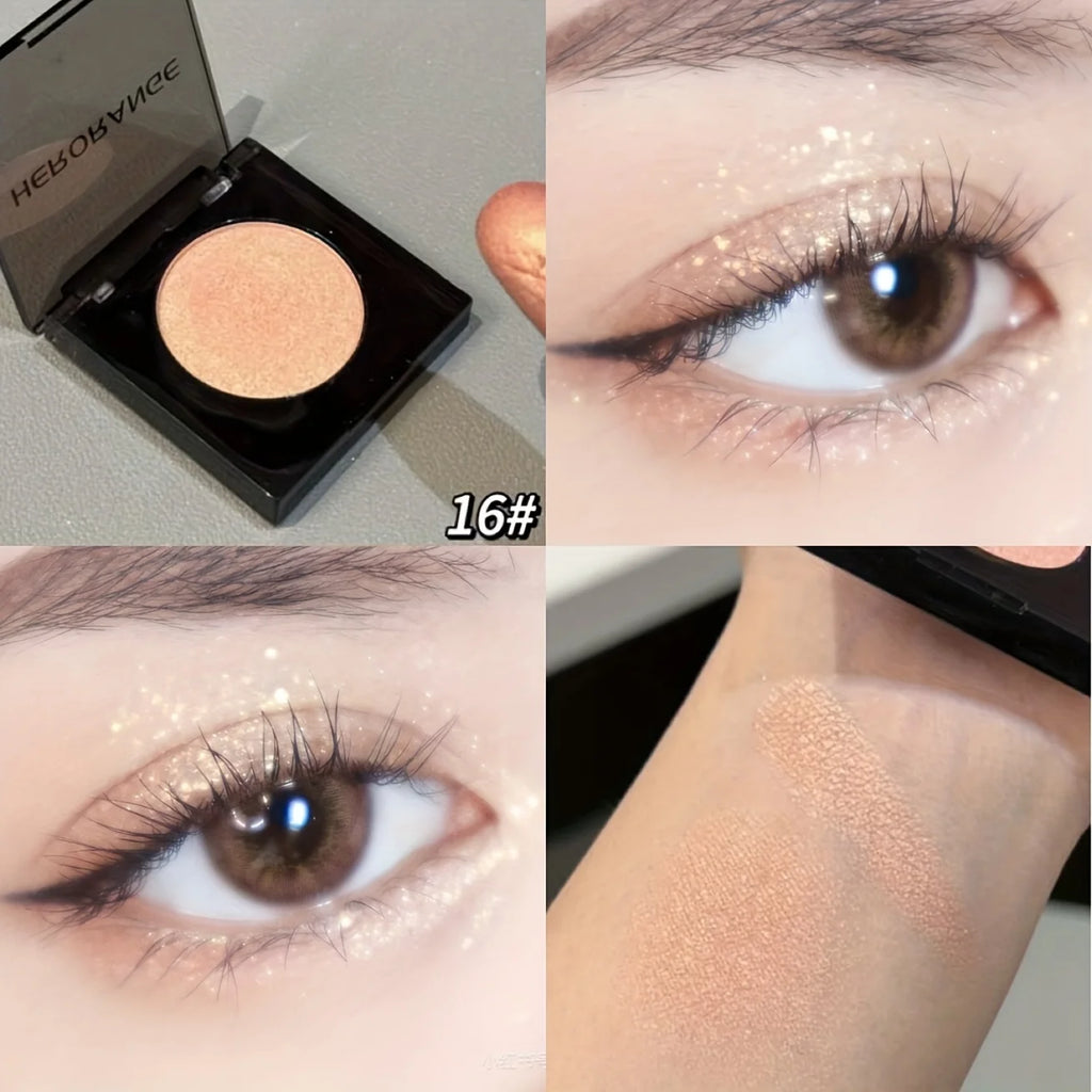 Herorange Pearl Eyeshadow Fine Shimmer Pigmented Non Clumping Brightening Highlight Beginner Friendly