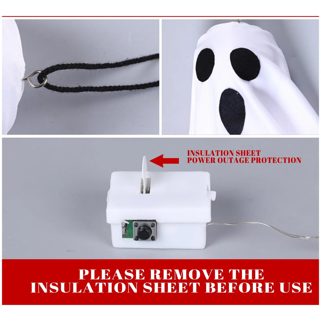 Halloween Ghost Hanging Decorations Halloween Hanging Light Up White Flying Ghosts Tree Window Wall Scary Ornament 2026