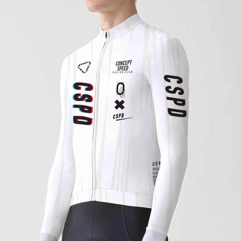 CSPD-Thermal Fleece Cycling Jersey, Winter Bicycle Clothing, Anti-Pilling Shirts, Keep Warm Tops, Cycling Tops