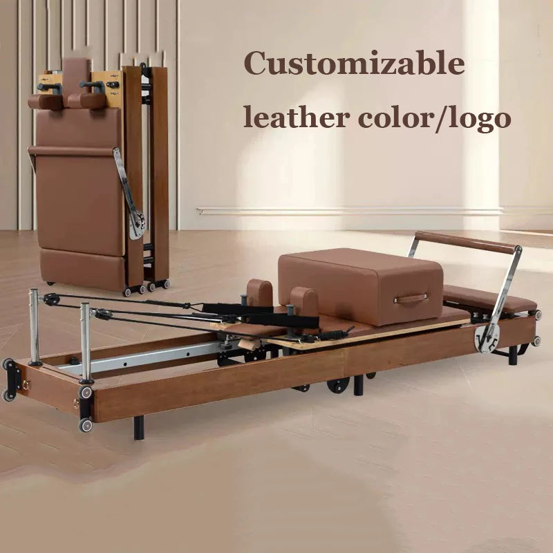 Foldable Pilates Bed Core Fit Equipment Training Fitness Bed Customizable with Square Box Pilates Reformer