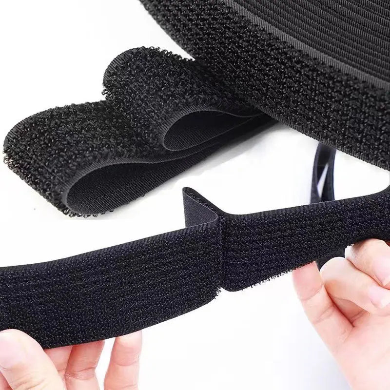 2/5M Hook and Loop Straps Reusable Fastener Cable Tape with Buckles Cut-to-Length Nylon Securing Wire Cord Ties Organizer Tape