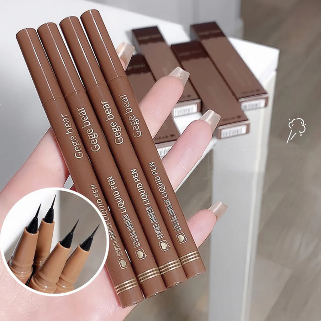 Gege Bear Liquid Eyeliner Pen Waterproof Smudge-proof Fast and Precise Makeup Quick and Smooth Drying Lower Eyelash Pen