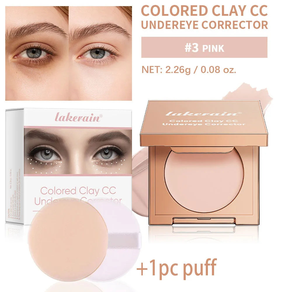 Eye Concealer Corrector With Brush Moisturizing Natural Foundation Long Lasting Waterproof Cover Dark Circles Under Eye Makeup