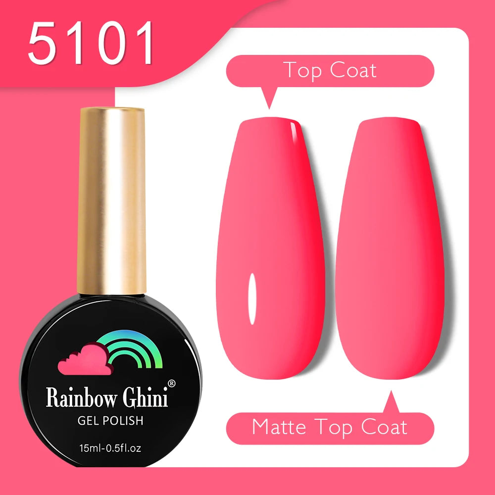 RG 15ML HEMA&TPO FREE Summer Series Fluorescent Gel Polish in Sporty Style Y2K Nail Polish Suitable for Parties Nail Art UV Gel