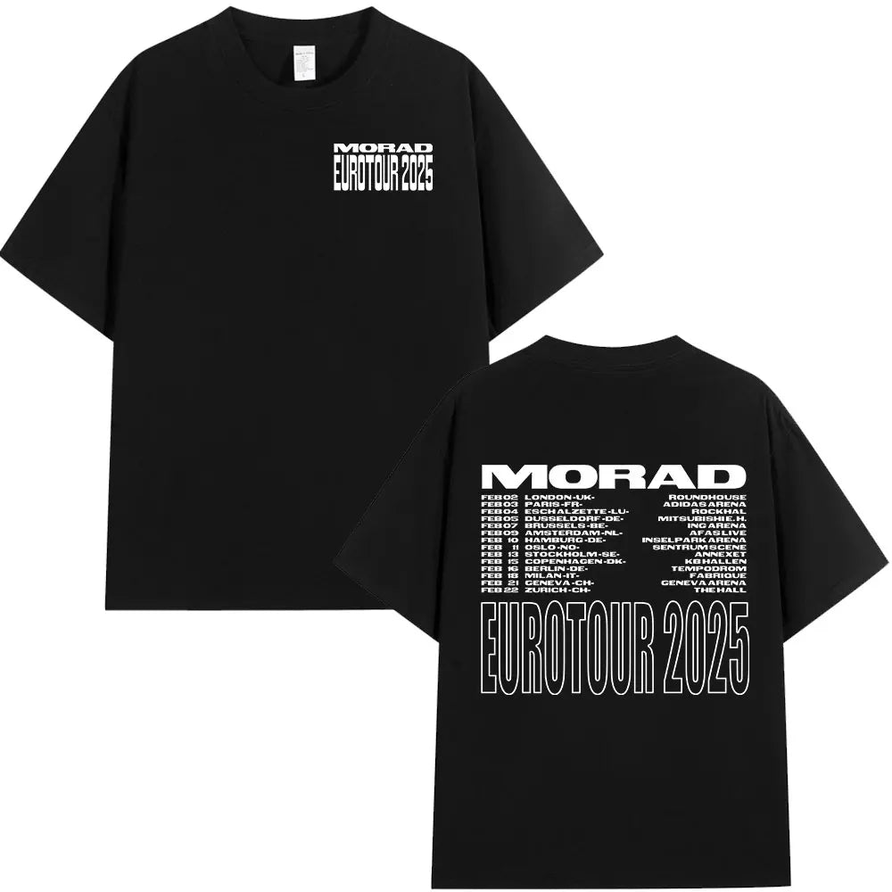 Rapper Morad M.D.L.R Graphic T Shirts Men Women Fashion Vintage T-shirt Cotton Casual Oversized Short Sleeve T-shirts Streetwear