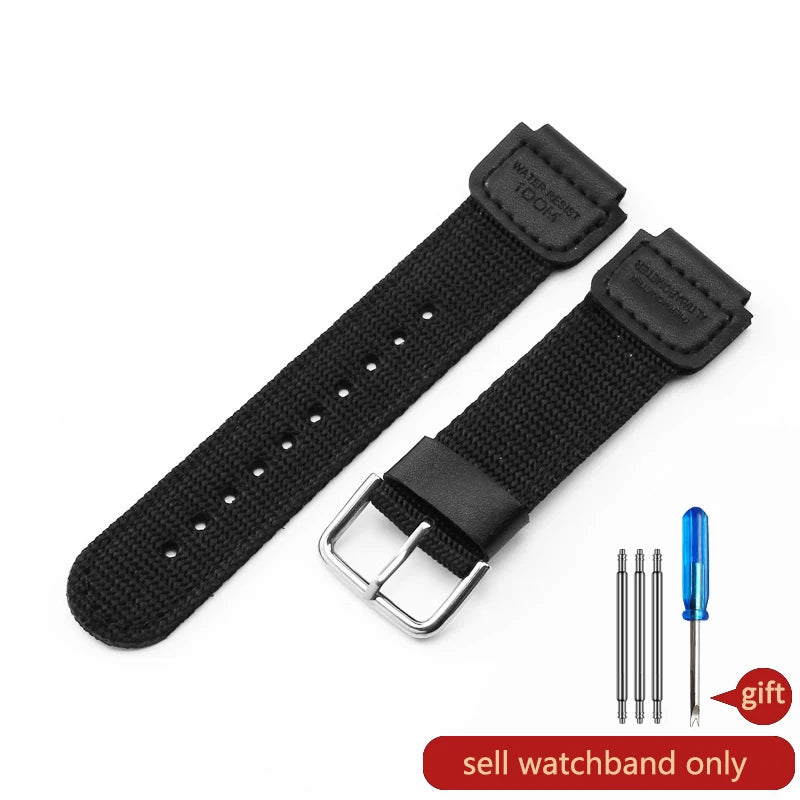 For Casio Small Square Black Army Green Dw5600 GW-5000 5035 GW-M5610 Farm Oak Ga2100 Gm2100 Modified Canvas Nylon 18mm Watchband