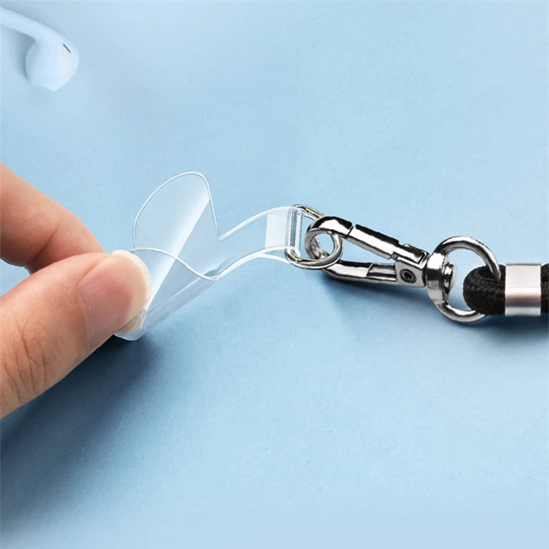 10/5/1Pcs Universal Tpu Mobile Phone Anti-lost Lanyard Card Gasket Nylon Detachable Phone Hanging Cord Strap Patch Tether Pad