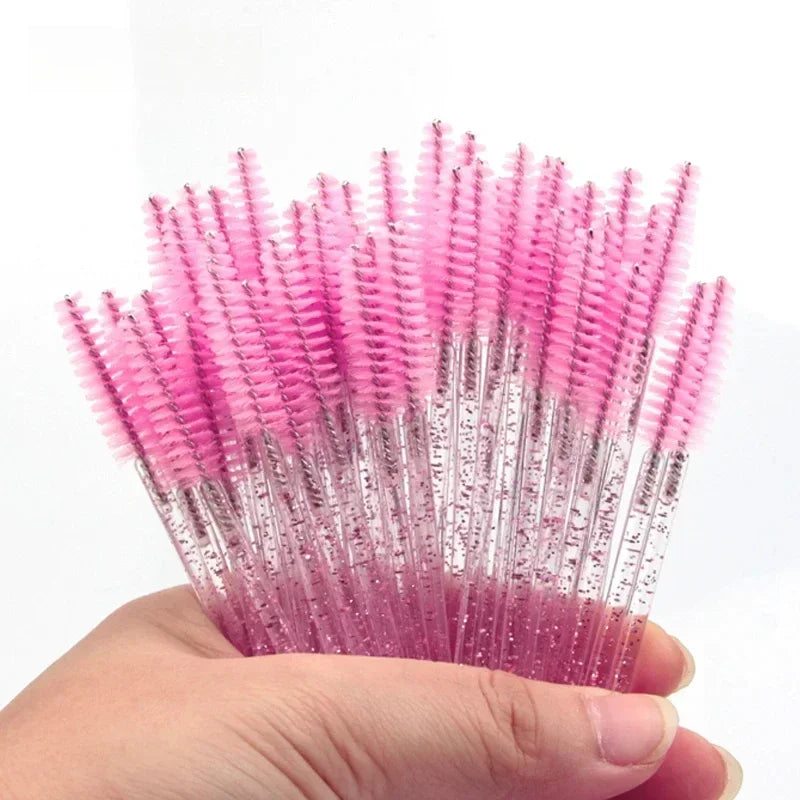 50Pcs Disposable Eyelash Spooler Brushes Multipurpose Eyebrow And Lash Extension DIY Beauty Accessory