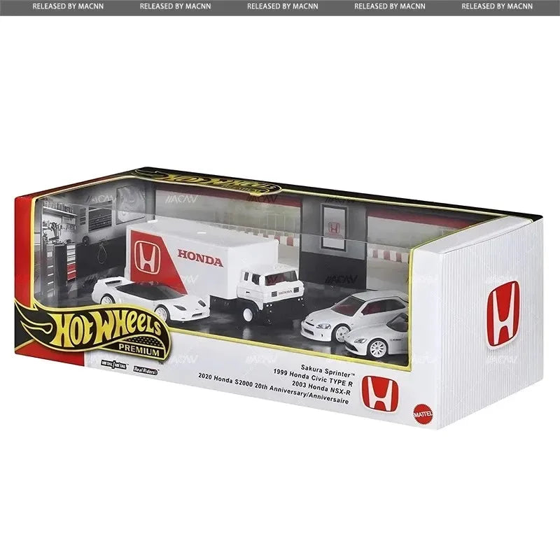 1/64 Hot Wheels Premium Honda Garage Series Car Model GMH39 Honda Civic Type R NSX-R Collectible Toys Custom Birthday Gift