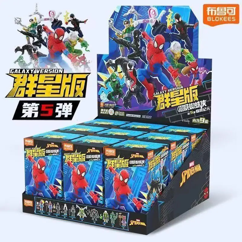 In Stock BLOKEES Marvel Comics Star Edition GV01 GV06 Spider-Man Scarlet Spider Shocker Splicing Toy Model Collection Gift