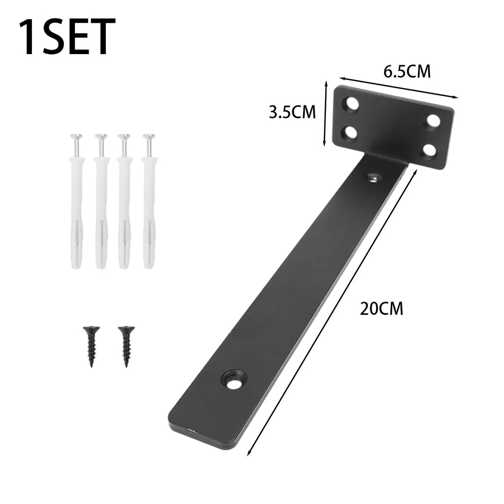Thickened Floating Shelf Brackets Integrated Wall-Mounted Invisible L Bracke Rust-Resistant Heavy Duty Furniture Board Support