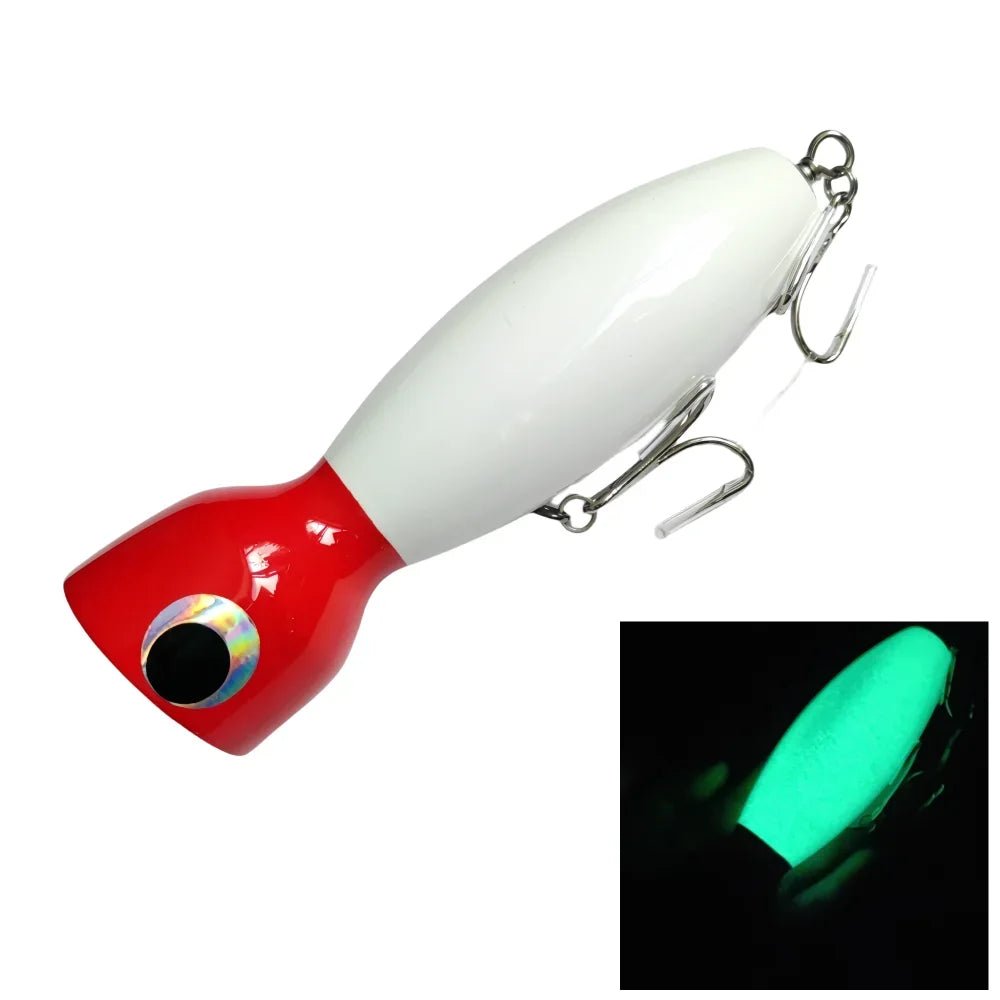 MUKUN -Big Game Popper Fishing Lures,Artificial Hard Bait for GT Saltwater Fishing,Topwater Wobbler,16cm 100g 120g