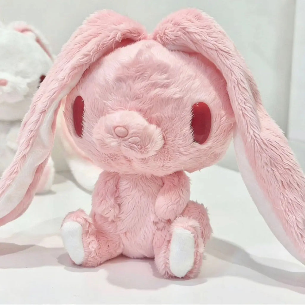 Kawaii Gloomy Bear Rabbit Pink White Japanese Cute Basic Sitting Posture Doll Long-Eared Rabbit Decoration Toy Peripheral Gifts