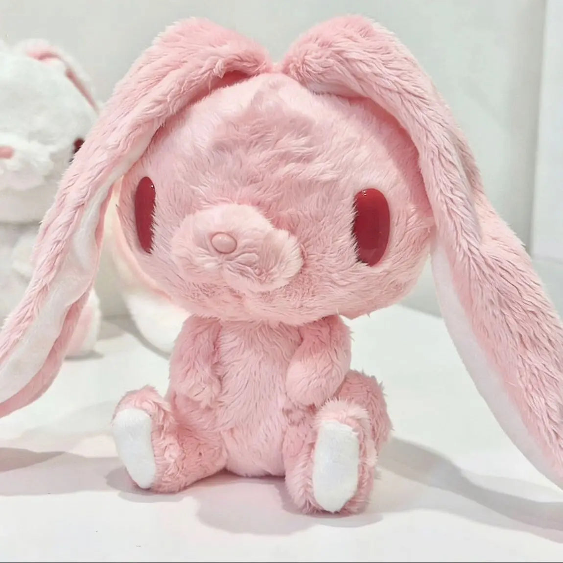 Kawaii Gloomy Bear Rabbit Pink White Japanese Cute Basic Sitting Posture Doll Long-Eared Rabbit Decoration Toy Peripheral Gifts