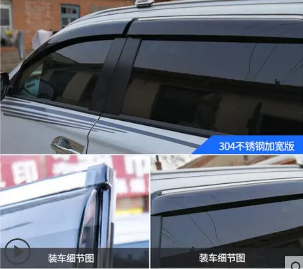 For Mitsubishi Outlander 2010 2011 2012, 2013 2014 2015 2016- 2020 Side Window Deflector Sun Rain Deflector Weather Shield JF
