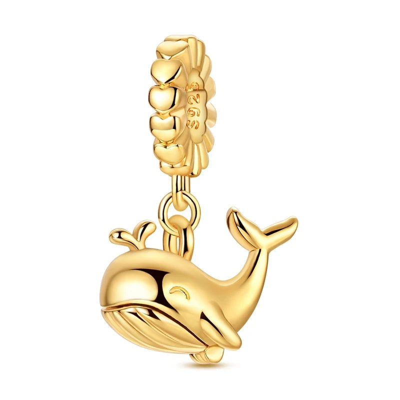 Beautiful 925 Sterling Silver Puppy Cat Swallow Raccoon Giraffe Animal Pendant Fit DIY Bracelet Necklace Package Jewelry Gifts