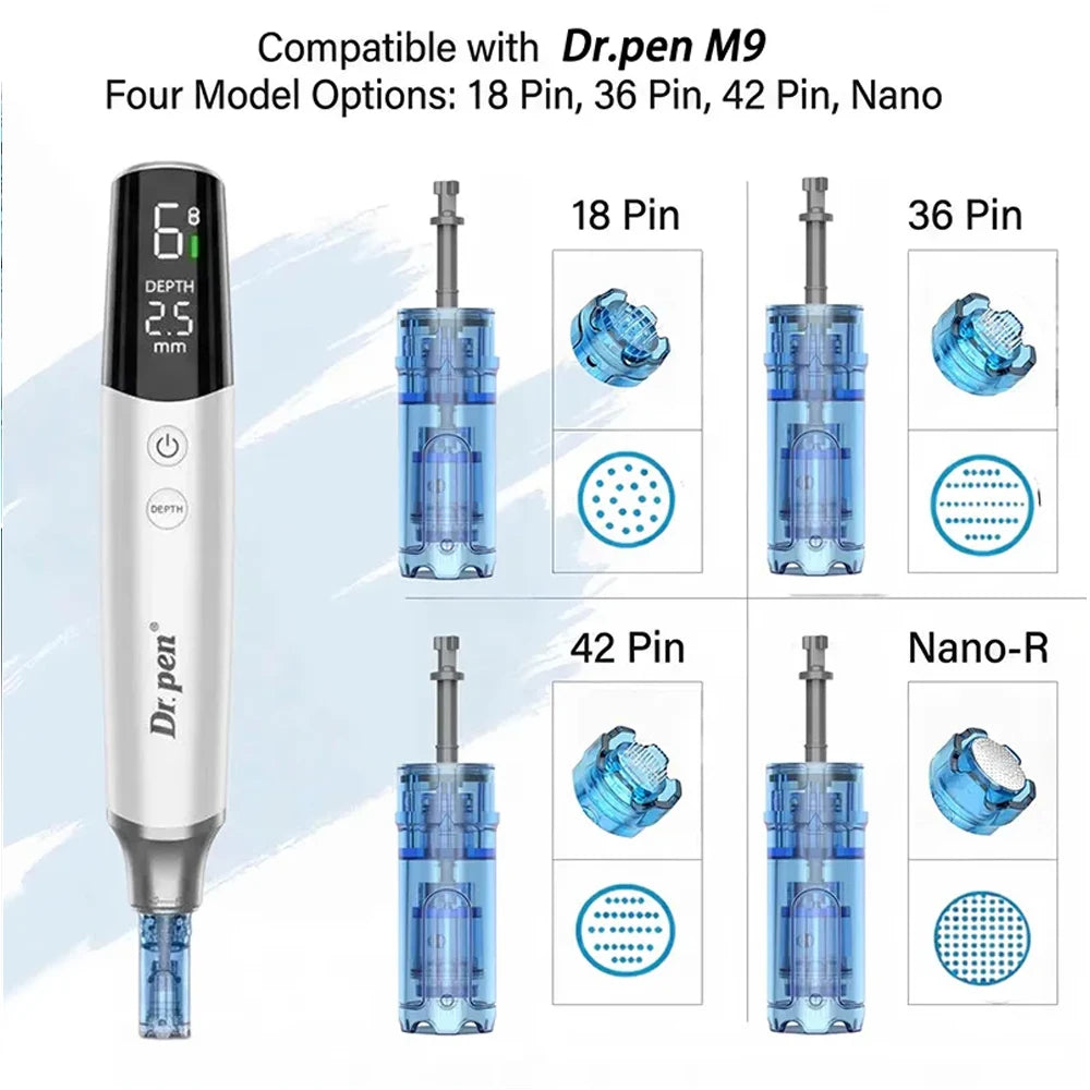 10PCS Dr. Pen M9 Round Nano 0.2mm Cartridges