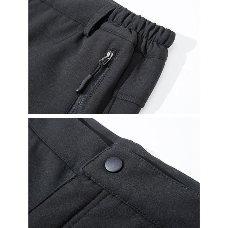 Men's Skiing Pants Hiking Fleece Lined Waterproof Winter Keep Warm Camping Trekking  Outdoor Work Hunting Trousers