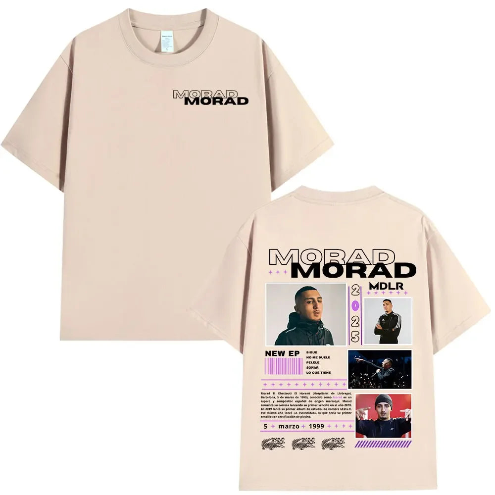Rapper Morad M.D.L.R Graphic T Shirts Men Women Fashion Vintage T-shirt Cotton Casual Oversized Short Sleeve T-shirts Streetwear