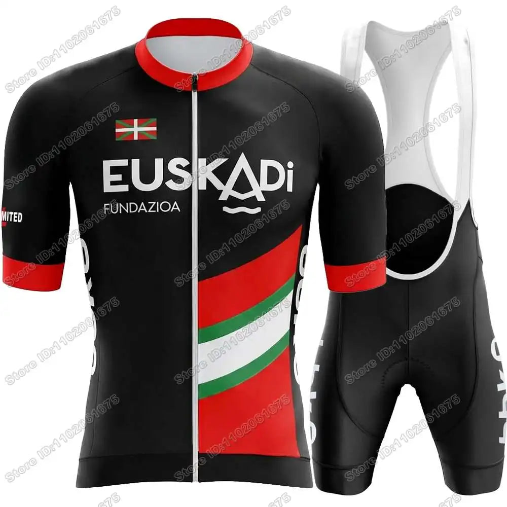 2026 Euskadi Basque Country Team Cycling Jersey Set Euskadiko Cycling Clothing Summer Road Bike Shirts Suit Bicycle Bib Shorts
