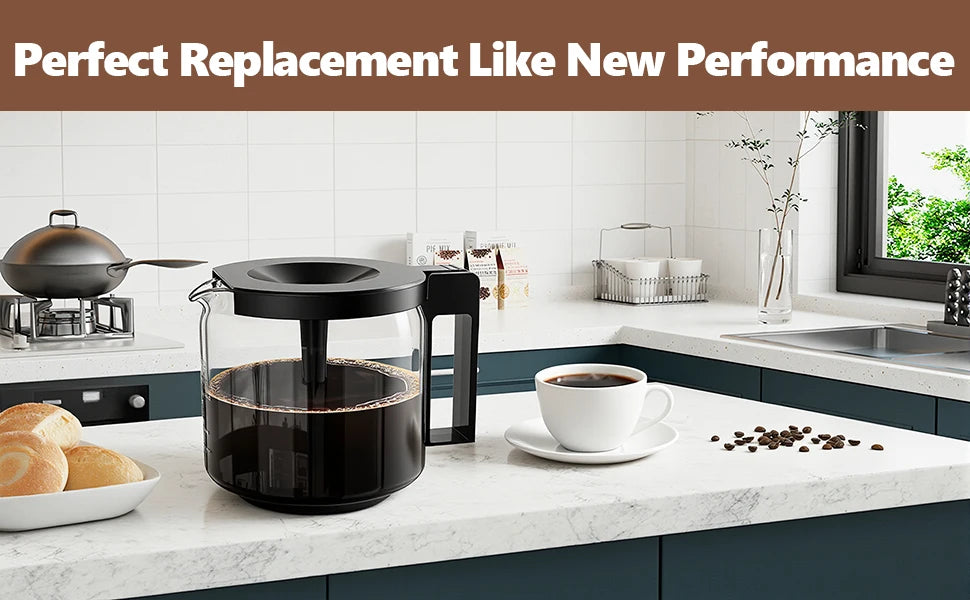 For Technivorm 89830,Moccamaster KBG, KBGV & CDG KBG Coffee Machine Replacement Pot Coffee Maker Accessories Glass Pot 1.25L