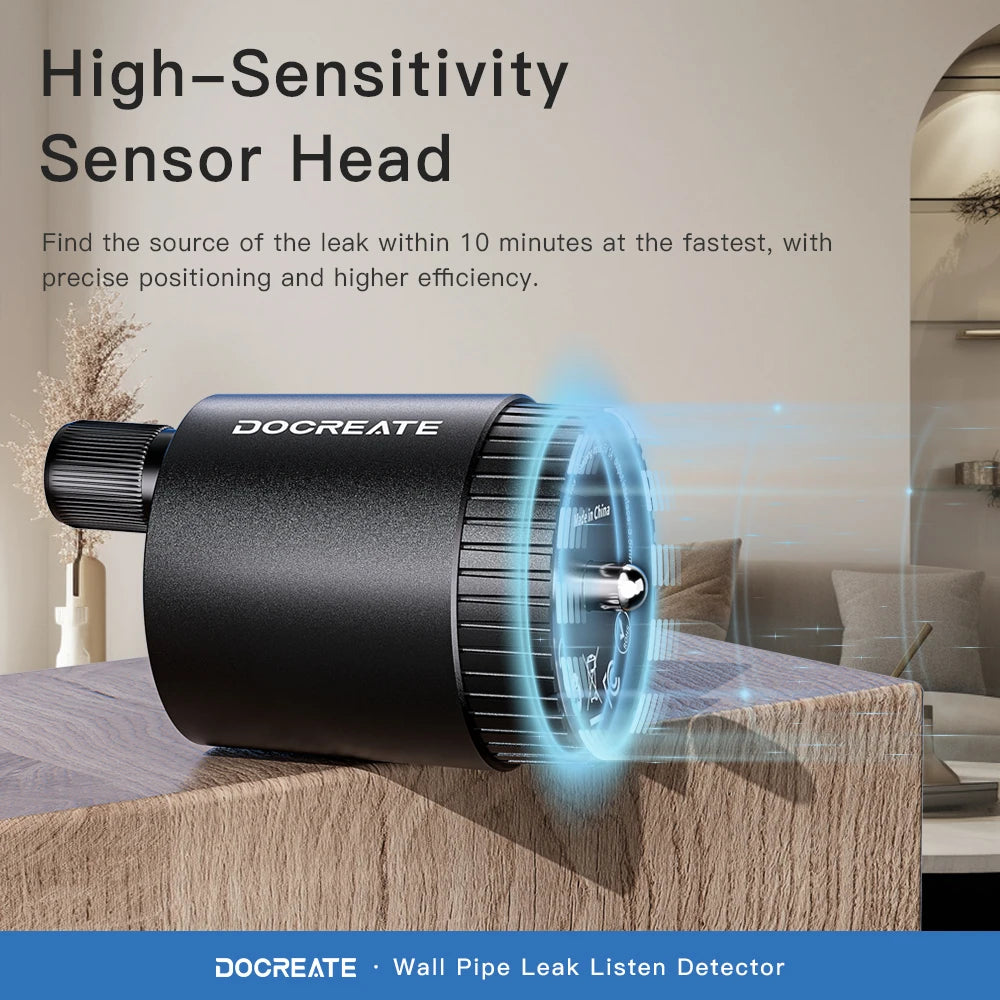 Pipe Water Leak Detector 13000X Sound Detector Accurately Locating Water Leaks in Walls and Floor Leak Detection Tool