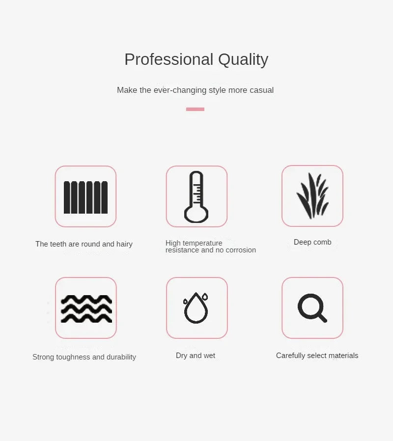 10Pcs Hair Styling Comb Set Rat Tail Edge Brush Braid Loop Tool Household Salon Hair Grooming Accessory