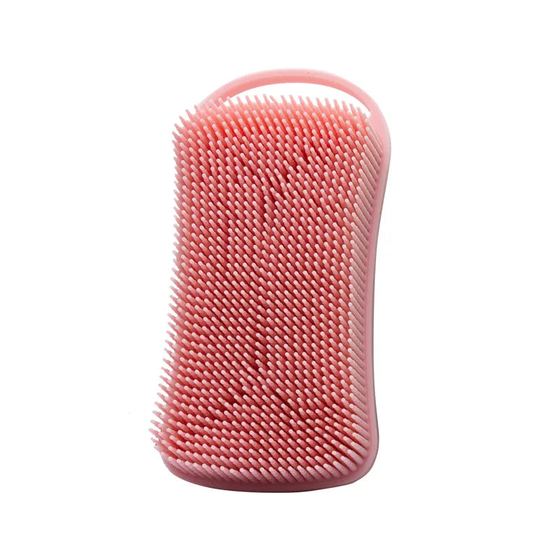 Double Sided Silicone Shower Brush 2 In 1 Exfoliating Body Brush Multi-Function Skin Cleaning Silicone Bath Brush Massage Brush
