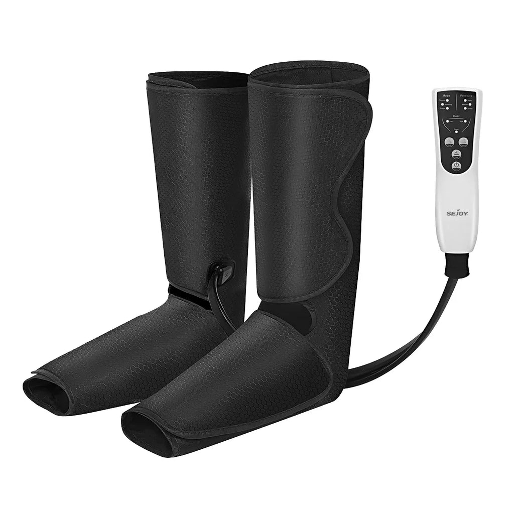 SEJOY Leg Air Compression Massager for Foot Heat,Air Compression Calf Massage & Thigh Massage,Handheld Controller 3 Modes