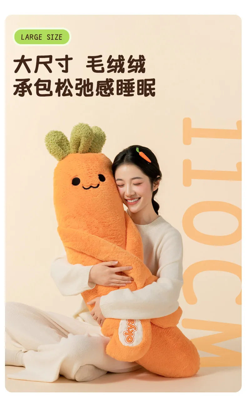 Okya Carrot King Sleep Pillow Graphene Heated Percussion Hug Pillow Three Adjustable Temp Settings  Kids Sleep Aid Bed Use