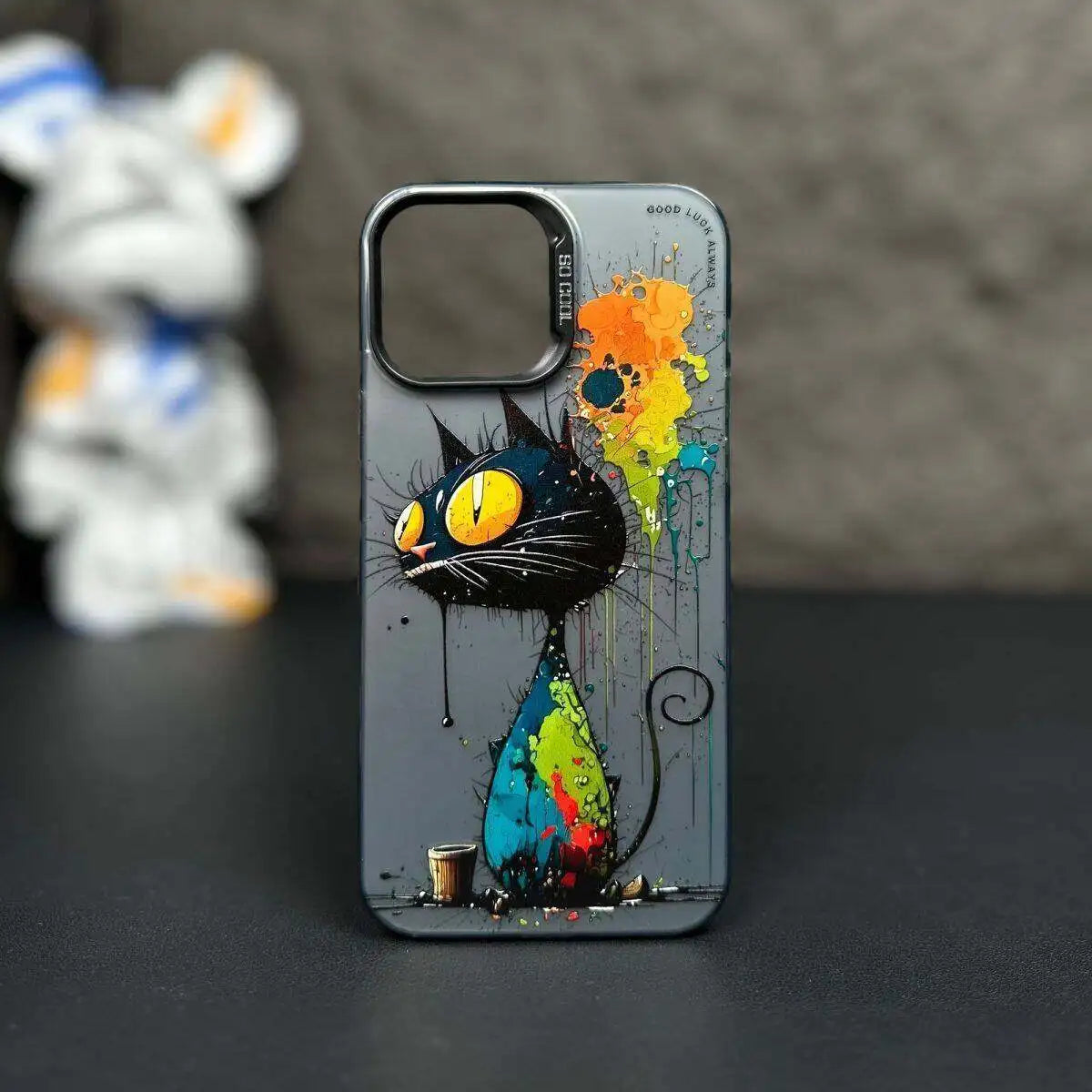 Case For Redmi Note 15 Pro 5G 14 4G 13 Pro 12 Plus 11 10 PRO 11S Black Cat Cute Laser IMD Matte Couple Hard Cover