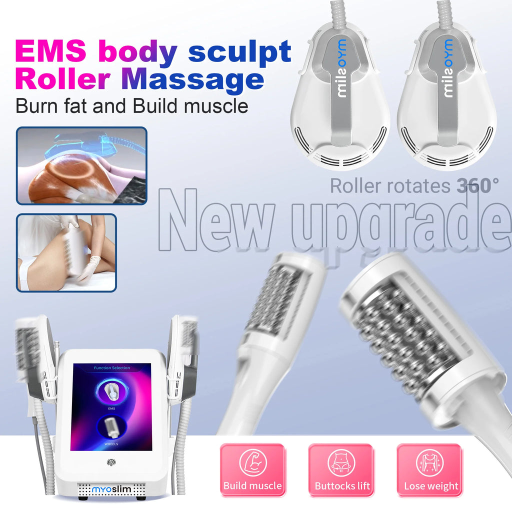 2 IN 1 200HZ EMS Roller Slimming Cellulite Reduction Inner Ball Roller 360 Degree Infrared Vacuum Roller Massage Beauty Machine