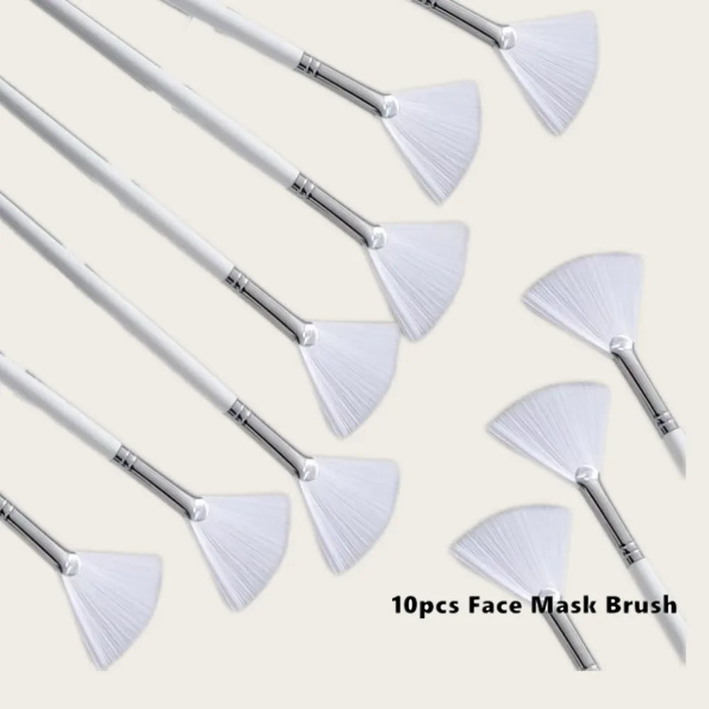 10/50Pcs DIY Face Mask Brush Set Soft Applicator Brushes Makeup Tools Includes Soft Fan Facial Brushes Acid Applicator Brush