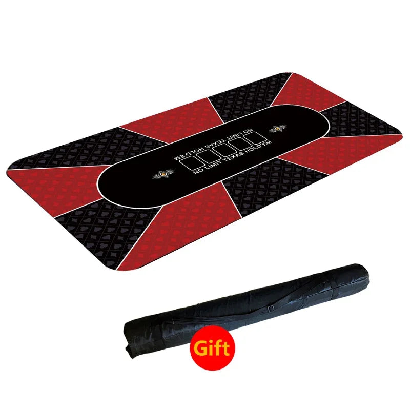 1.2*0.6m Hold'Em Texas Poker Mat Black Jack Baccarat Dice Durable Rubber Home Gaming Desk Pad