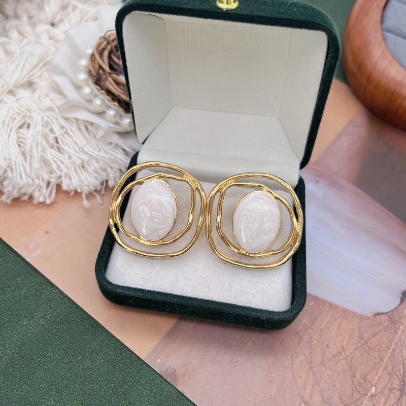 Filigree Irregular Stud Earrings Enamel More Colors Party Accessories For Women's Gifts