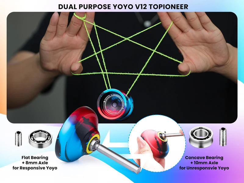 MAGICYOYO V12 Professional Yoyo for Advanced Player, Dual Function Yoyo for Kids Beginner
