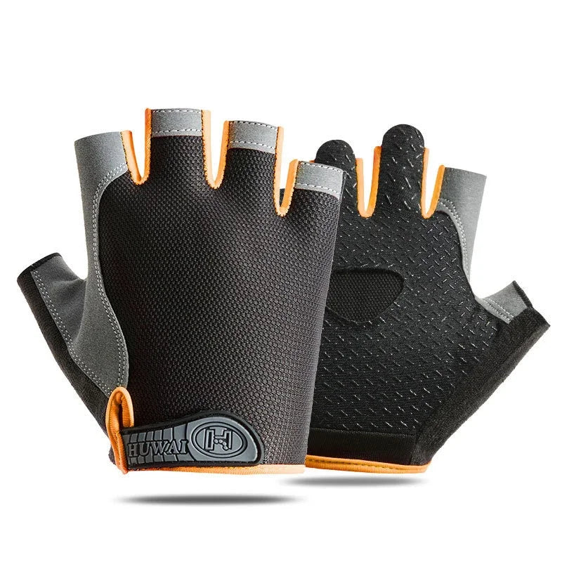 Half-finger gloves for men and women, breathable and anti-slip outdoor road gel summer gym training gloves for bicycles