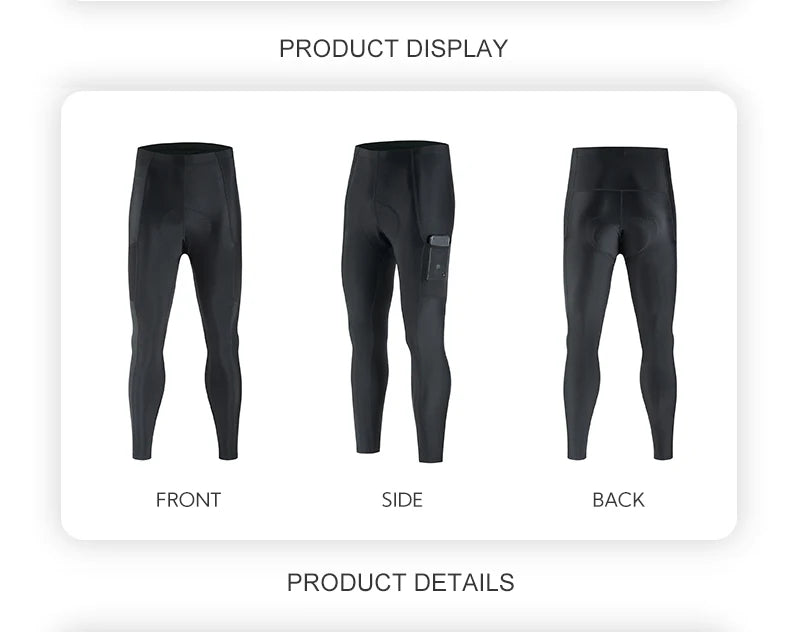 New Mens Cycling Tight Bib Pants Long-distance Cycling Long Pants Quick-drying Elastic Interface® Pro Cushion Spring Autumn