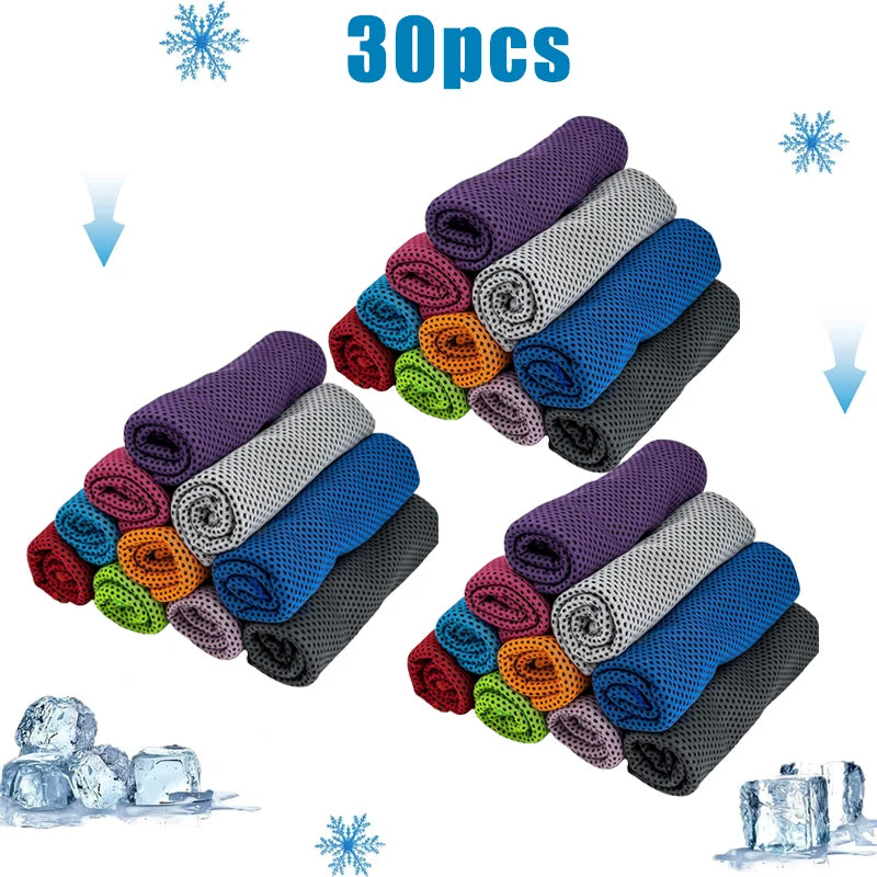 10-70pcs Cooling Towels for Neck and Face Sport Quick Drying Cool Towel Microfiber Cold Towel for Workout Yoga Camping Gym Club