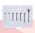 7 Pcs/Set Ceramic Milling Cutters  For Manicure Combined Nail Drill Bits Kit Removing Gel Polishing Tools