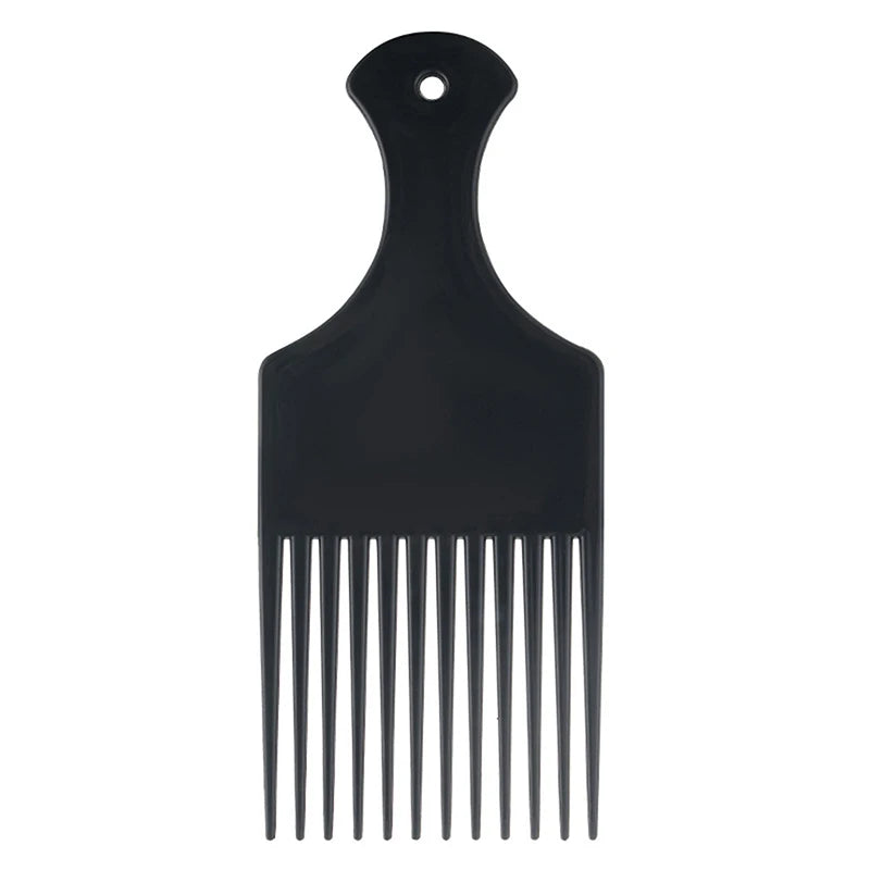 1pcs Wide Teeth Brush Pick Comb Fork Hairbrush Insert Hair Pick Comb Plastic Gear Comb For Curly Afro Hair Styling Tools