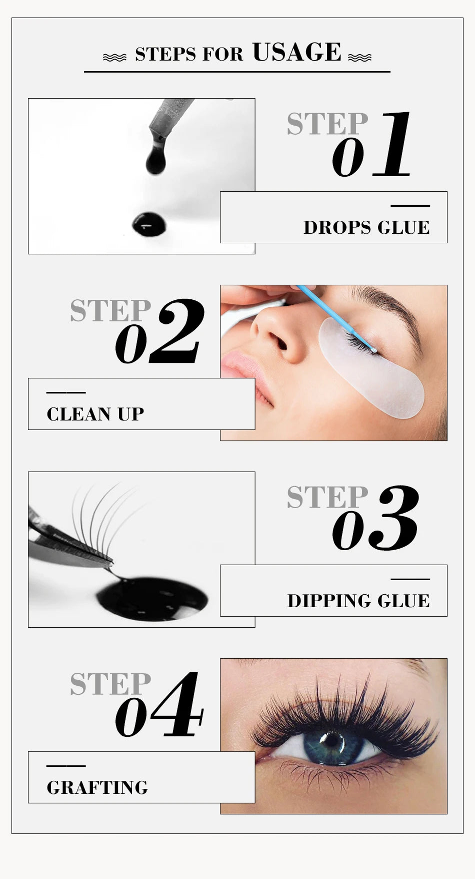 5ml Fast Drying Strong False Eye Lash Extension Glue Adhesive Retention 70-90days Low Smell Mink Eyelash Glue For Makeup