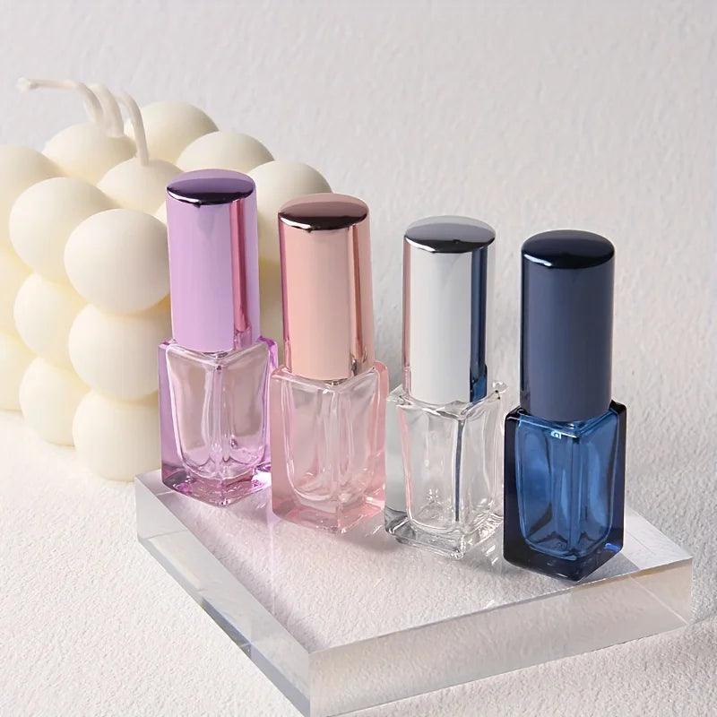 20pcs 3ml/5ml/10ml Square Empty Glass Perfume Spray Bottle Refillable Fragrance Fine Mist Atomizer Portable Liquid Containers