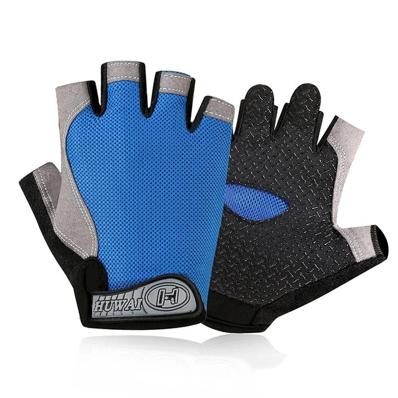 Half-finger gloves for men and women, breathable and anti-slip outdoor road gel summer gym training gloves for bicycles