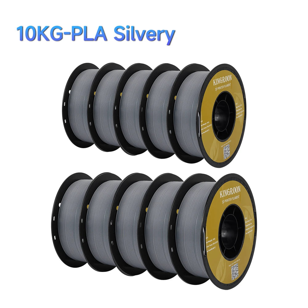 KINGROON 10kg MIX PLA Filament 1.75mm Spool Wire Plastic For 3D Printer Material +/-0.02MM Vacuum Packaging 3D Printing Filament