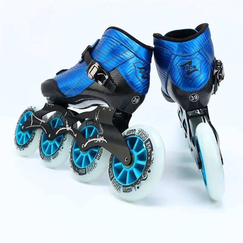 Speed Skating Professional Racing Roller Skates Large Wheel Carbon Fiber Skates for Adults and Children