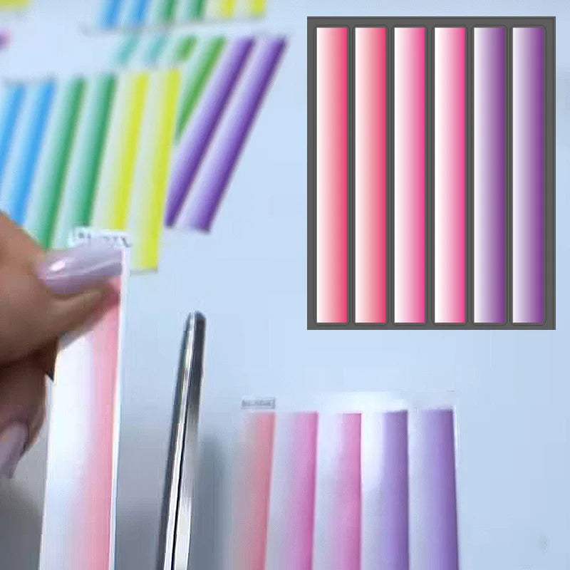 1Pcs 3D Flame Nails Stickers Red Flame Stripe Lines Sliders Design Manicure French Nail Art Decoration Decal